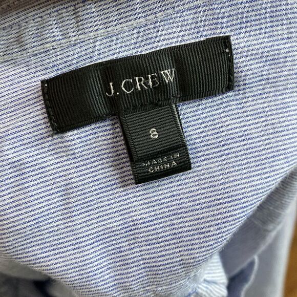 Jcrew blue white cotton Tunic lightweight top - Picture 6 of 12